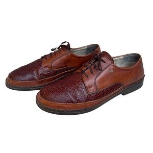 Finn Made in Germany Leather Lizard print Men’s Comfort Lace Shoes. Sz.12